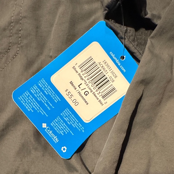 NEW Columbia Omni Shade Sun Protection Men's Gray Button-Up Size Large - Picture 2 of 4